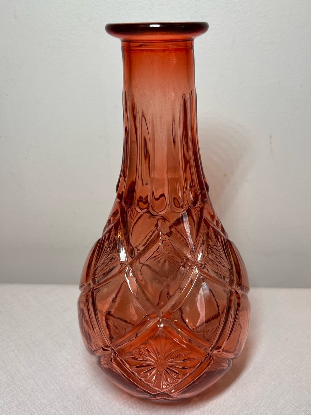 Pinky Peach Decorative Glass bottle - Home Accents. Unique